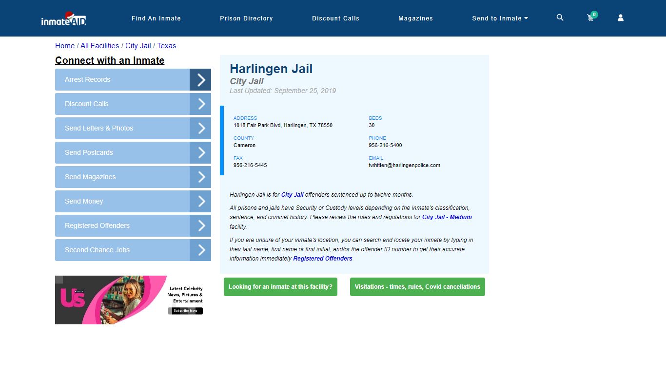 Harlingen Jail | Inmate Locator